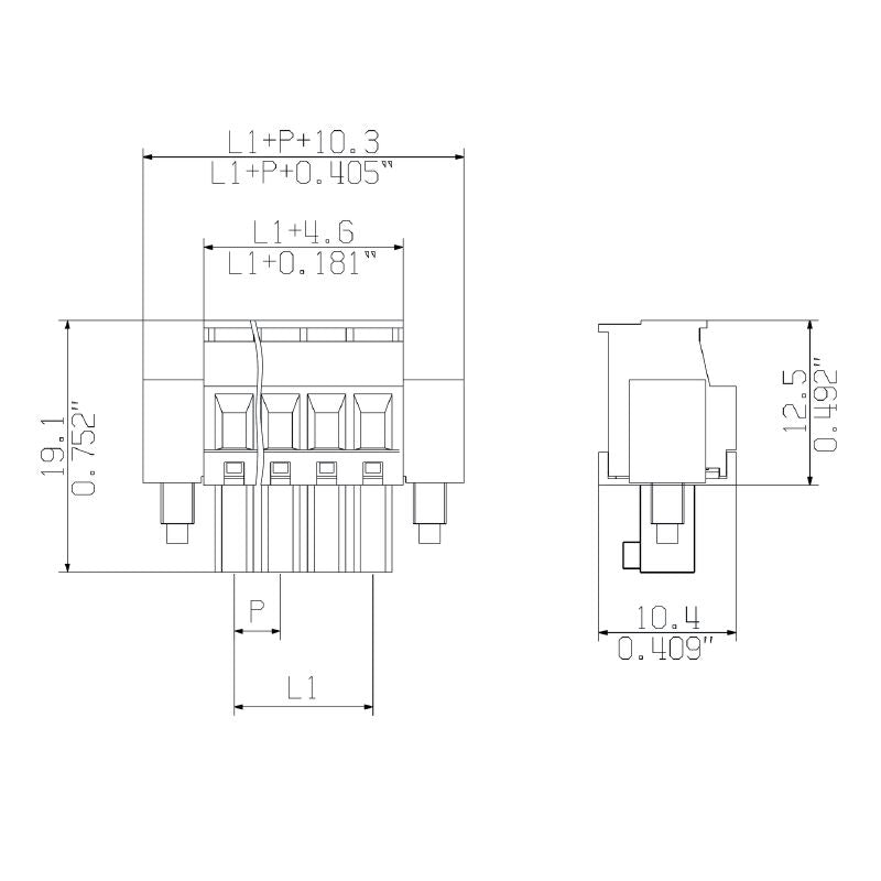 2641000000 - 320V Electrical Connector, 8A Capacity, RoHS & UL Certified  (Pack of 120)