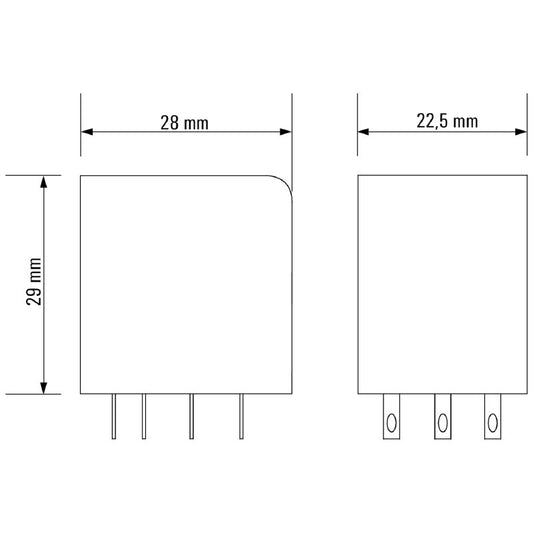 8690020000 - RCM370012 - 12V DC Relay with 3 CO Contacts & Test Button  (Pack of 10)