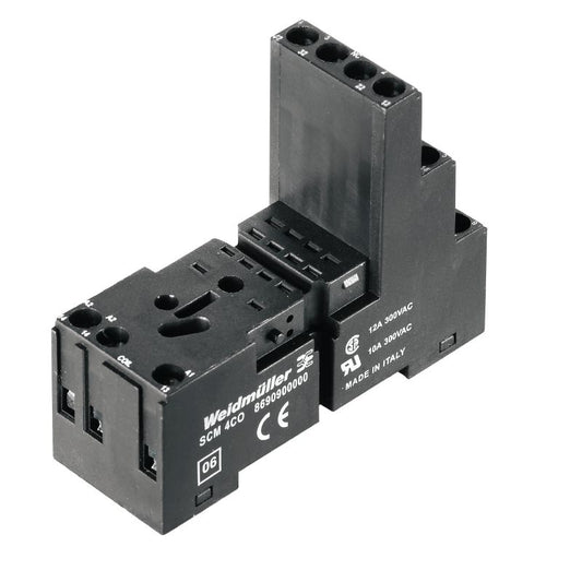 8690890000 - RoHS Certified 12A Relay Socket with 3 Contacts  (Pack of 10)