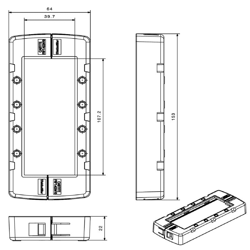 2891550000 - IP66 Glass Fibre Cable Entry Frame, 64mm Height