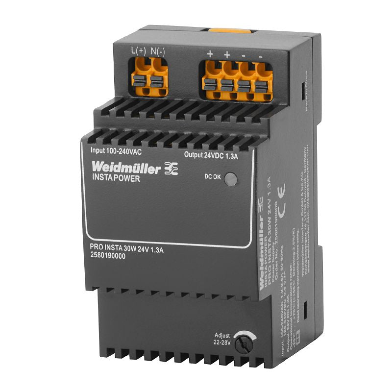 2580190000 - 30W 24V DC Power Supply with Short-Circuit Protection