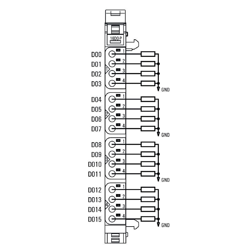 1315250000 - IP20 Remote I/O Module with 16 Digital Output Channels