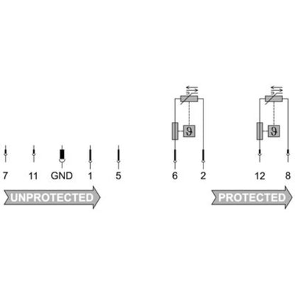 8951660000 - Surge Protector for 2 Paired Cables with Indicator