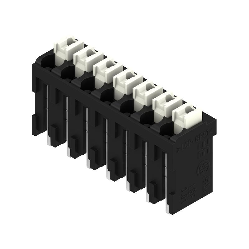 1875370000 - 3.81mm PCB Terminal Block, 7 Pole, Black, 180° Angle  (Pack of 175)