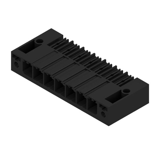 1930430000 - 7-Pole 7.62mm Black PCB Connector with Clip-On Flange  (Pack of 24)