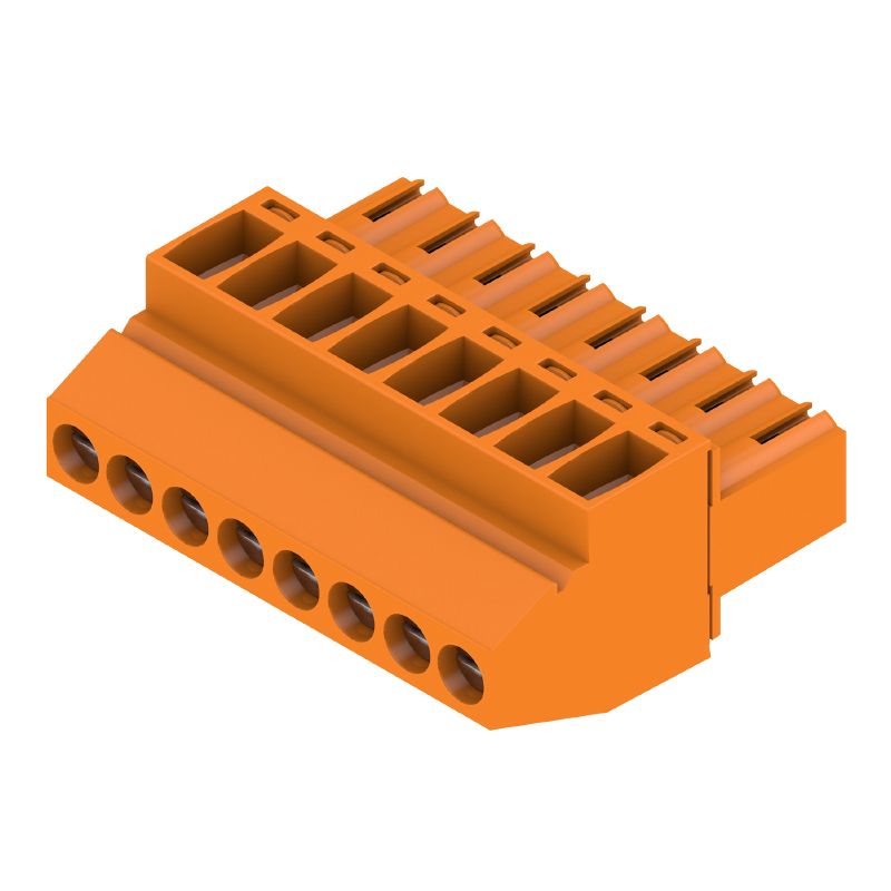 1638610000 - 3.50mm 8-Pole PCB Connector with 90° Clamping Yoke  (Pack of 66)