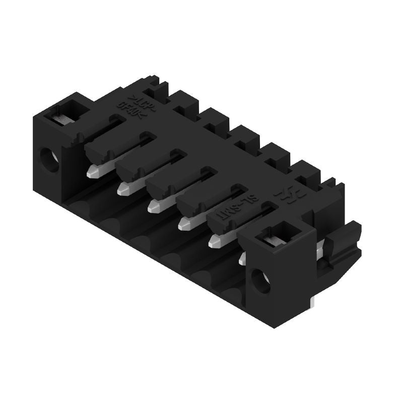 1804980000 - 6-Pole 3.50mm Male PCB Connector at 90° Angle  (Pack of 66)
