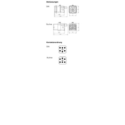 1912440000 - Compact 5-Pole Male Crimp Connector for 230V, 20A