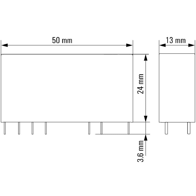 2759060000 - 24V DC Relay with 6A Capacity & Guided Contacts  (Pack of 5)