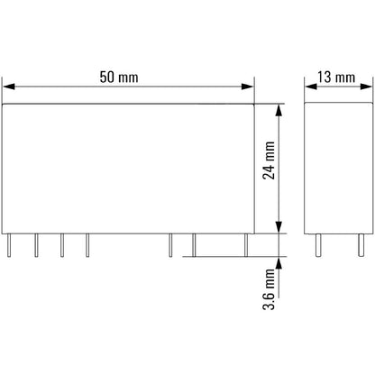 2759060000 - 24V DC Relay with 6A Capacity & Guided Contacts  (Pack of 5)