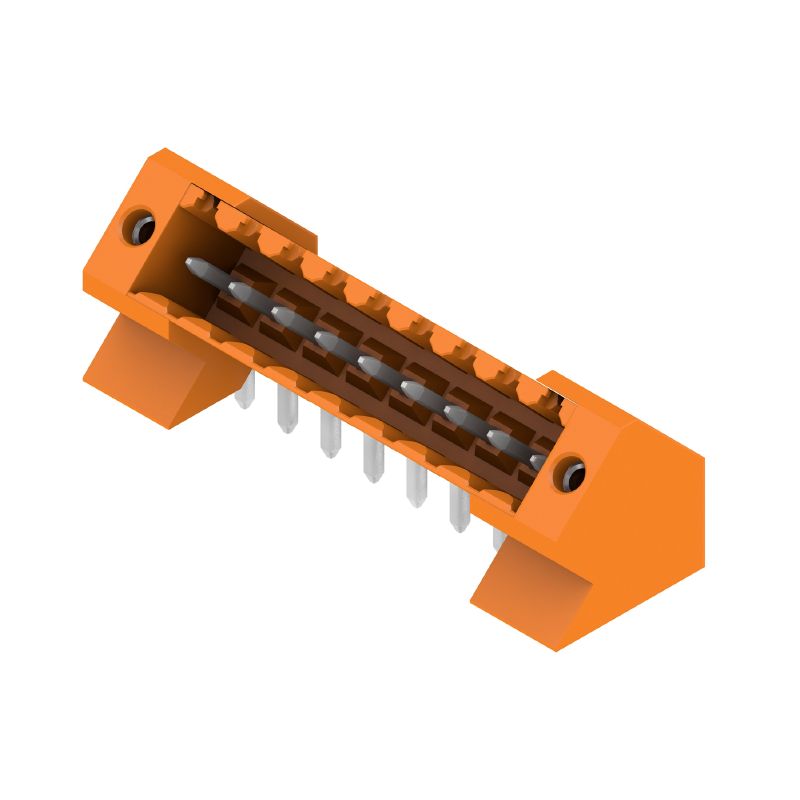 1643400000 - 9-Pole 135° PCB Connector, 3.50mm Pitch, Orange Finish  (Pack of 48)