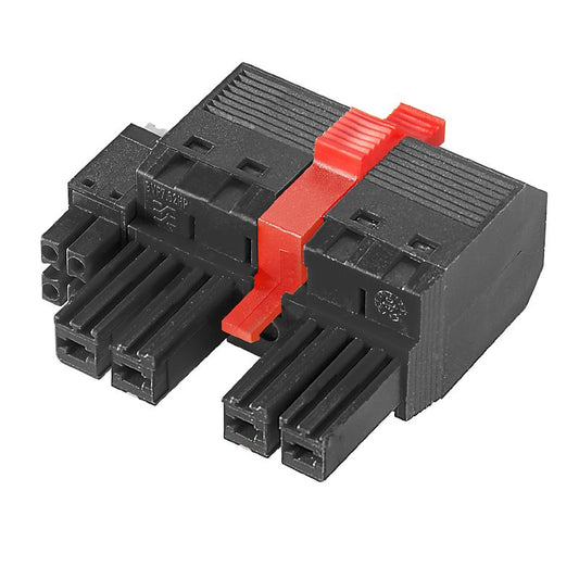 2628450000 - 4-Pole 180° PCB Female Connector, Black, PUSH IN Technology  (Pack of 36)