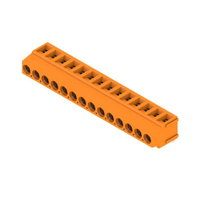 1234350000 - 5mm Pitch PCB Terminal, 14 Poles, Orange Tinned 3.5mm Pins  (Pack of 50)
