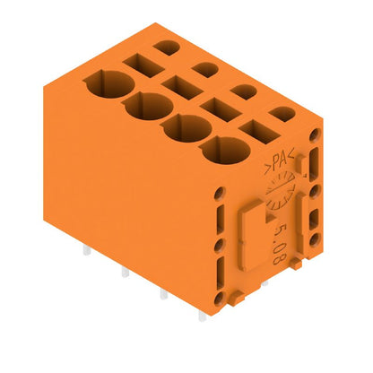 1331450000 - 5.08mm 4-Pole PCB Terminal, 180° Angle, Orange  (Pack of 70)