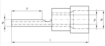 1491390000 - Blue Insulated Cable Lug for 1.5-2.5 mm² Connectors  (Pack of 100)