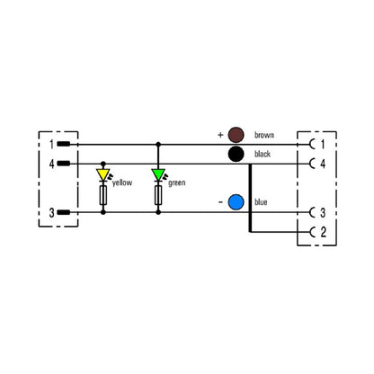 9457750500 - 5m M12 Sensor/Actuator Cable, Straight/P90° Connection, LED Indicator