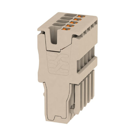 2482380000 - Compact 5-Pole Dark Beige Plug, 1.5 mm², 500 V, 17.5 A  (Pack of 25)
