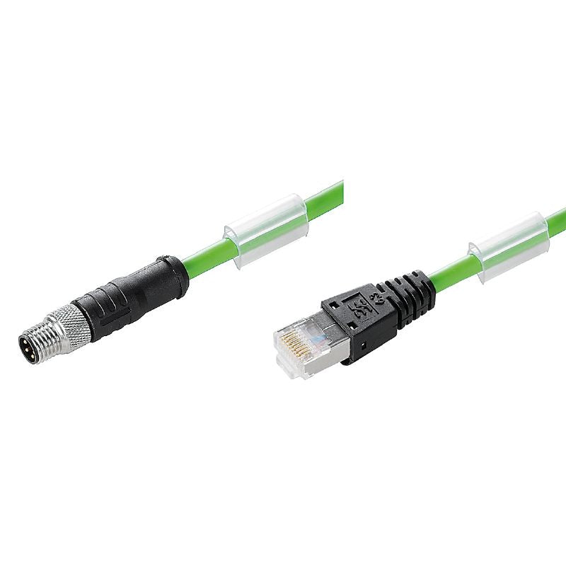 1201210050 - 0.5m Shielded RJ45 Connector with 4 Poles, IP67 Rating