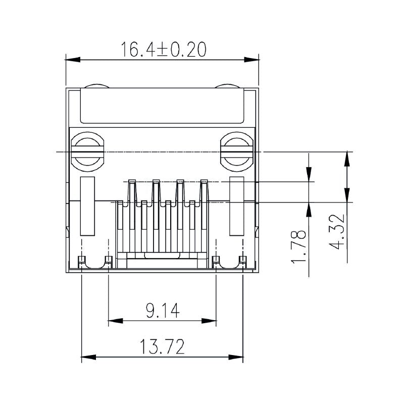 2562950000 - 12-Pin RJ45 Modular Jack for PCB, OMNIMATE Data Series  (Pack of 200)
