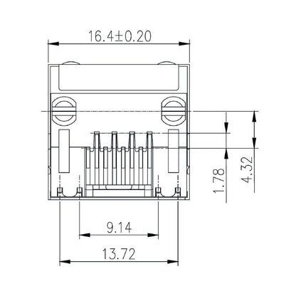 2562950000 - 12-Pin RJ45 Modular Jack for PCB, OMNIMATE Data Series  (Pack of 200)