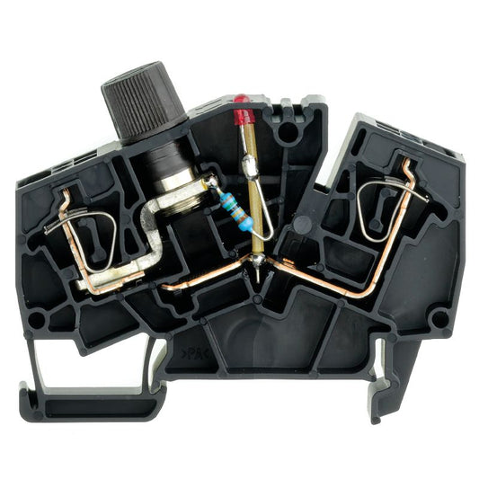 1879730000 - Black 2.5mm² Fuse Terminal with Tension-Clamp Connection  (Pack of 20)