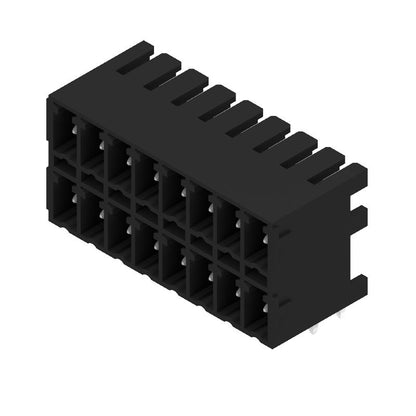 1040860000 - 3.81mm Black Male Header PCB Connector, 16 Poles, 90° Elbow  (Pack of 50)