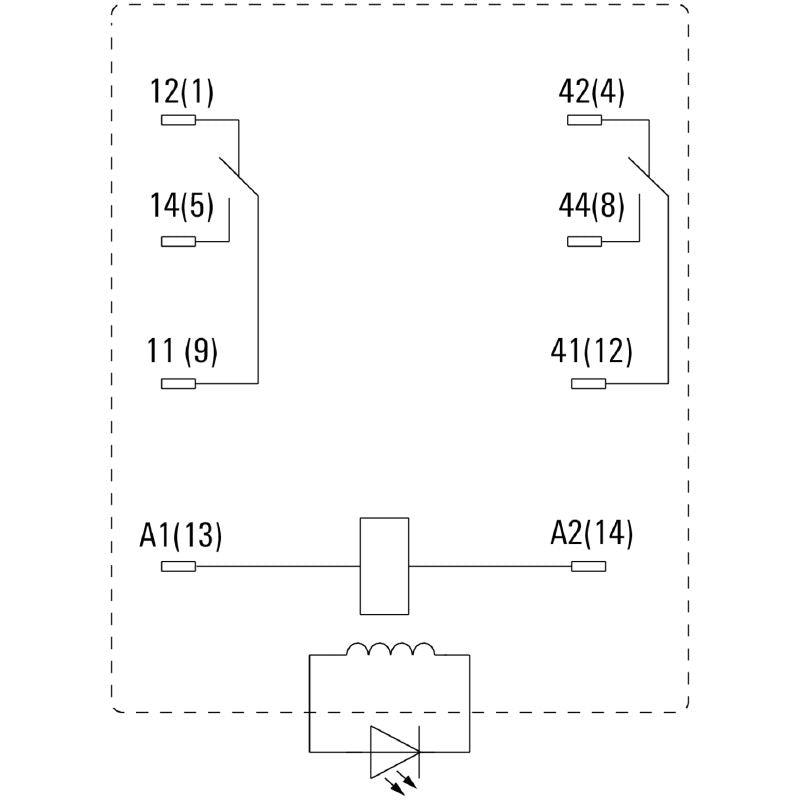 7760056076 - 230V AC Dual Contact Relay with Gold-Plated Contacts  (Pack of 20)
