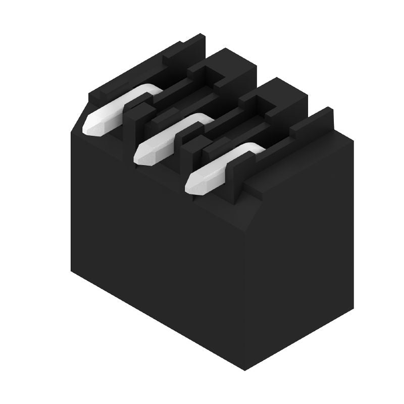 1761552001 - 3-Pole 3.50mm PCB Connector with 90° Elbow, THT/THR  (Pack of 100)