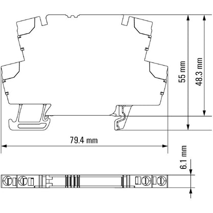8950960000 - TERMOPTO Solid-State Relay 5-48V DC, 0.5A with Push In Connection  (Pack of 10)