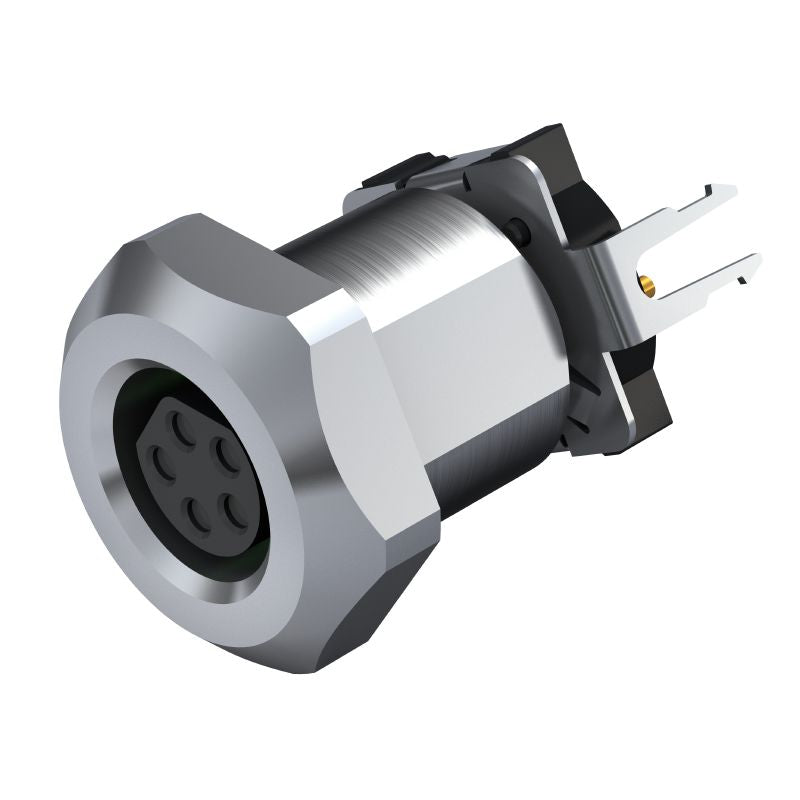 2423670000 - M8 Front-Mount Connector, 5 Poles, M10 Thread, RoHS Compliant  (Pack of 25)