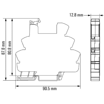 1124120000 - 48V Control Relay Socket with 2 CO Contacts  (Pack of 10)
