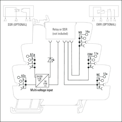 2663110000 - 24-230V Relay Socket, 16A with Push-In Connection  (Pack of 10)