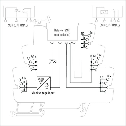 2663110000 - 24-230V Relay Socket, 16A with Push-In Connection  (Pack of 10)
