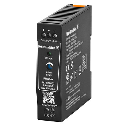 2838510000 - Compact 30W 12V Power Supply for TS35 Mounting Rail