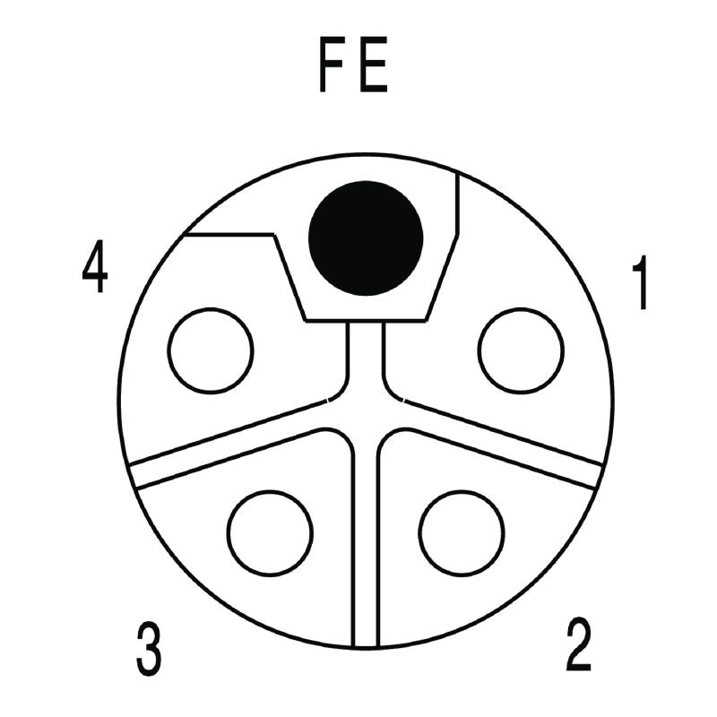 2455320500 - 5m M12 Connector Cable, 5-Pole, Halogen-Free PUR Design