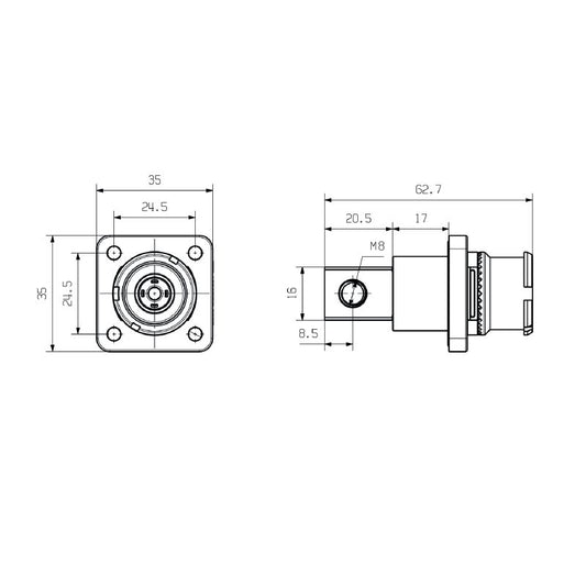 2991930000 - RoHS Compliant Male Connector, -40°C to 125°C, Silver Finish  (Pack of 5)