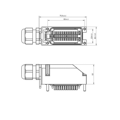 2818930000 - M8 Sensor-Actuator Distributor with LED, 4 Contacts, 3 Poles