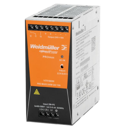 1478180000 - 240W Compact Switch-Mode Power Supply, 24V Efficiency 91.5%