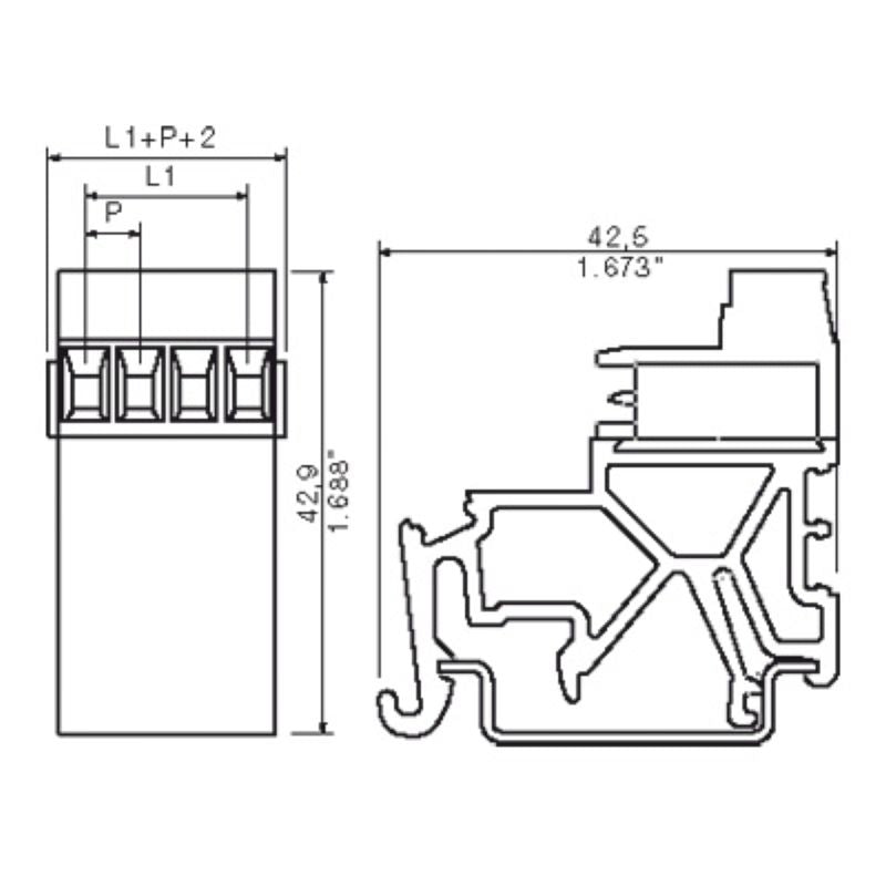 1846150000 - 5.08mm 8-Pole Male PCB Connector with Clamping Yoke  (Pack of 10)