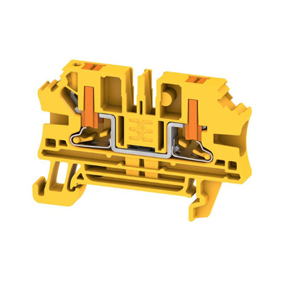 2871950000 - Yellow 4mm² Terminal Block, 32A Push-In Technology  (Pack of 50)