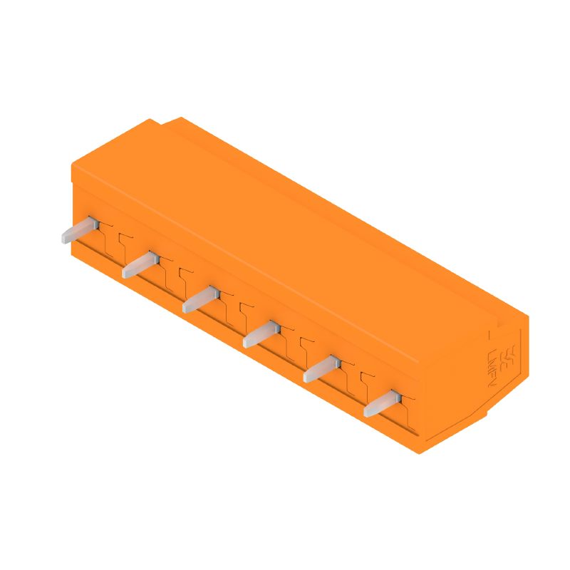 2787610000 - Orange 90° PCB Terminal, 6 Poles, 0.2-2.5 mm² Range  (Pack of 84)