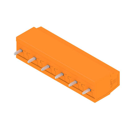 2787610000 - Orange 90° PCB Terminal, 6 Poles, 0.2-2.5 mm² Range  (Pack of 84)