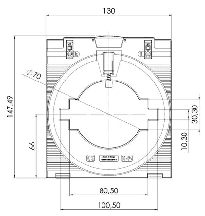 2680190000 - 2500A Closed Current Transformer for Indoor Use
