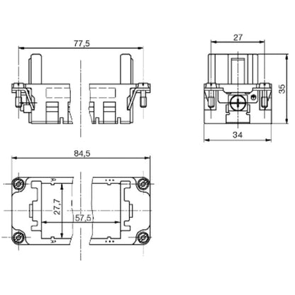 1758490000 - Heavy-Duty Polycarbonate Connector with Screw PE Connection  (Pack of 5)