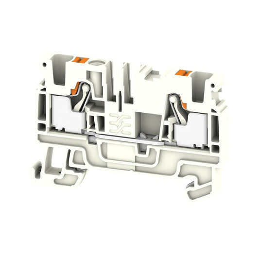 2734150000 - White 4 mm² Feed-Through Terminal with PUSH IN Mechanism  (Pack of 50)
