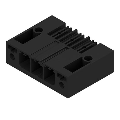 1930390000 - 3-Pole 7.62mm Black PCB Connector with Clip-On Flange  (Pack of 48)