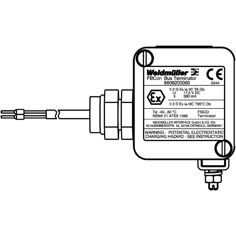 8606200000 - FISCO Certified Passive Resistor for Zone 1 & 2 Environments