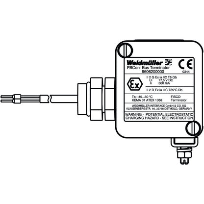 8606200000 - FISCO Certified Passive Resistor for Zone 1 & 2 Environments