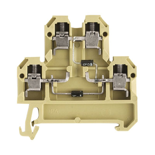0396660000 - Beige & Yellow Terminal Block, 4 Connections, 380V  (Pack of 25)