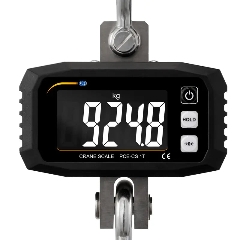 PCE-CS 1T - Digital Crane Scale 0-1000 kg with Backlit Display